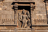 The great Chola temples of Tamil Nadu - The Nataraja temple of Chidambaram. Details of the sculptures inside the East Gopura.  